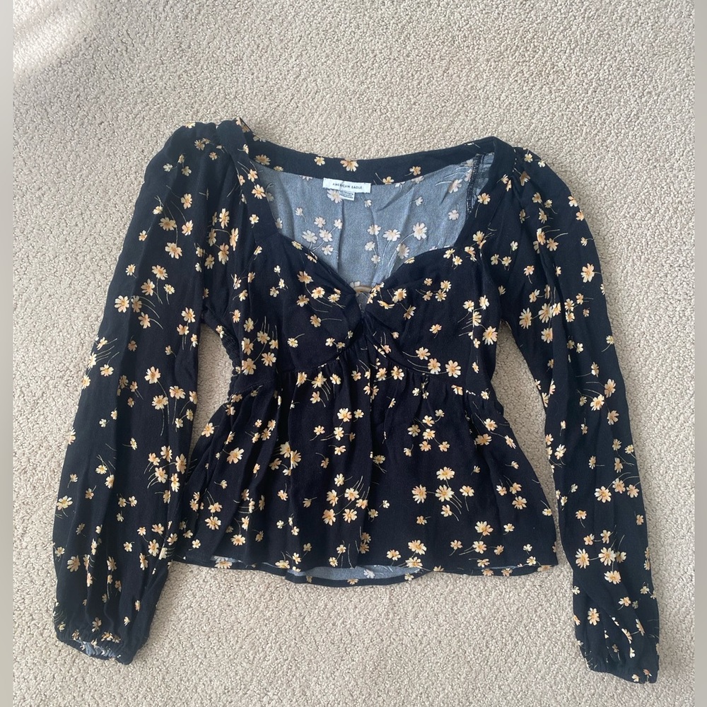 American Eagle- black long sleeve size xs